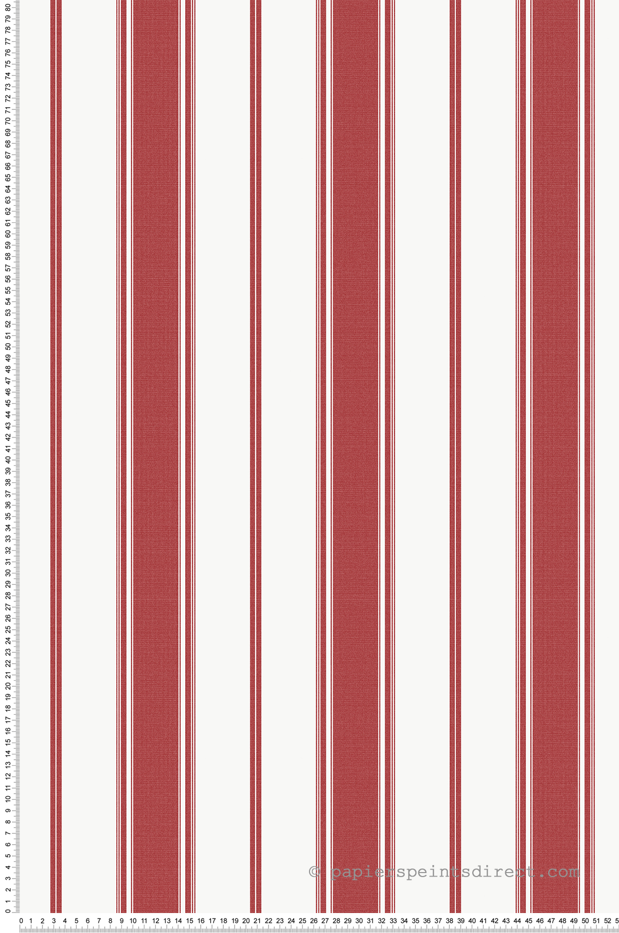 Papier peint Rayure Héritage rouge - Jeux de Rayures 3 de Lutèce | Réf. LTC-G68067