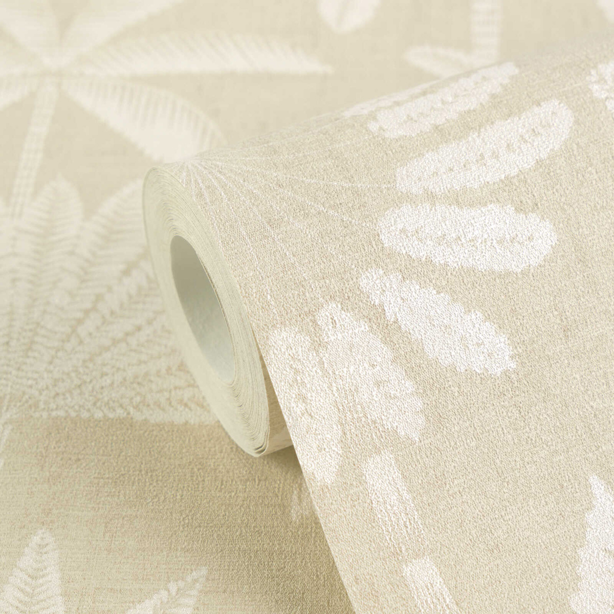 Papier peint Palmier Oasis blanc beige - Cuba 2 d'A.S. Création ROLL | Réf. AS-791631