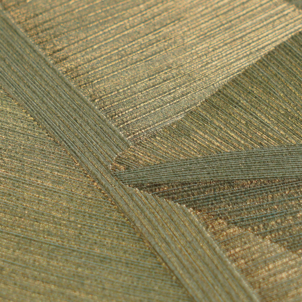 Papier peint Feuillage Graphique vert doré - Vibes & Styles d'A.S. Création AMB5| Réf. AS-790394