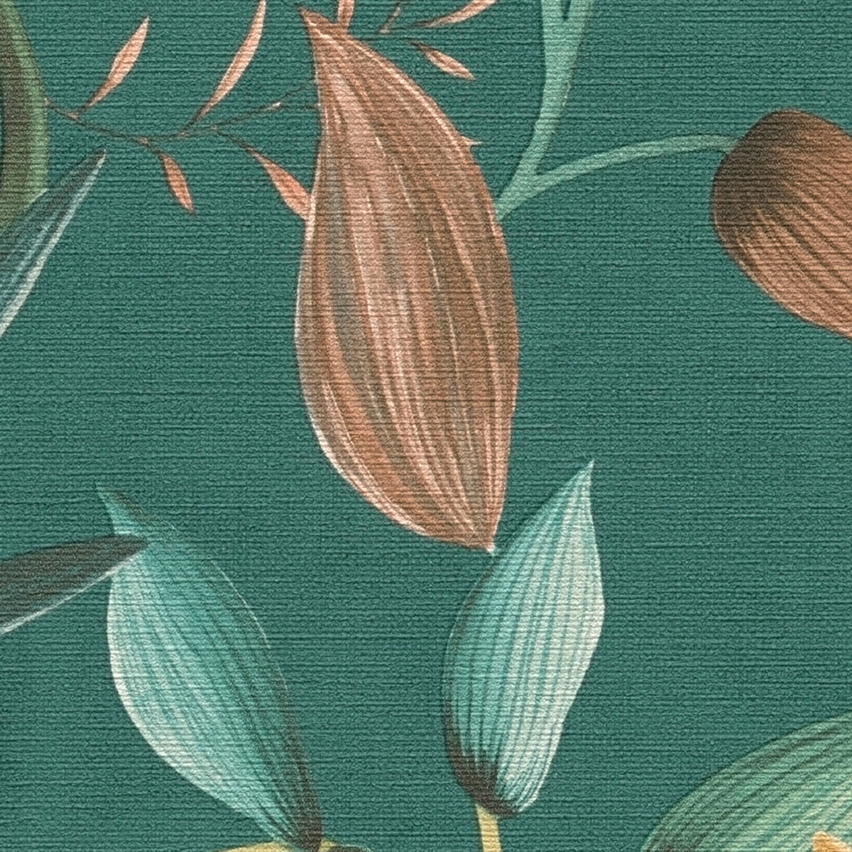 Papier peint Feuille Botanic vert paon - Aquarell Dreams d'A.S. Création AMB4| Réf. AS-397454