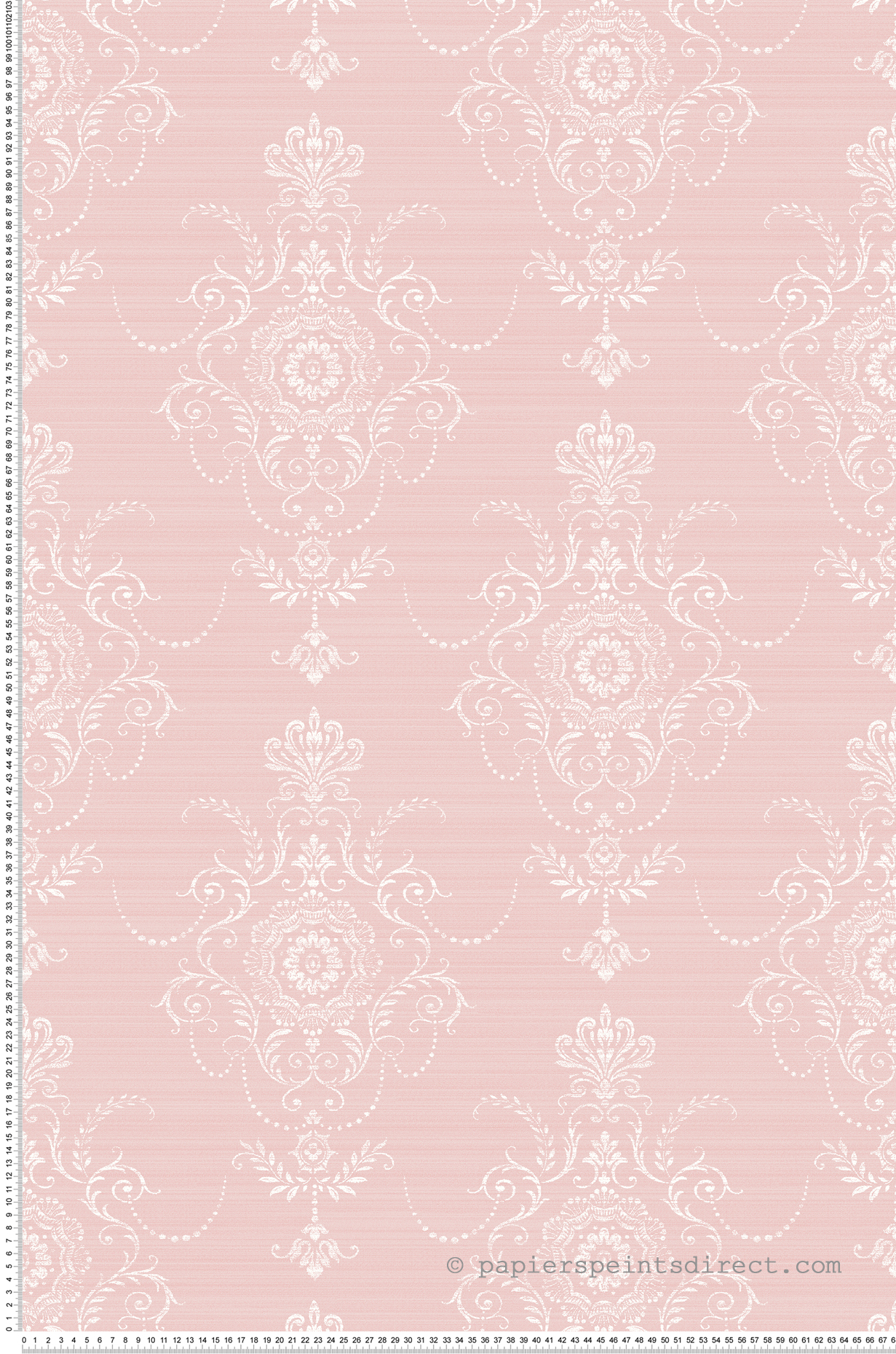 Papier peint Arabesque Baroque rose - Alice et Rose de Lutèce | Réf. LTC-VI80101