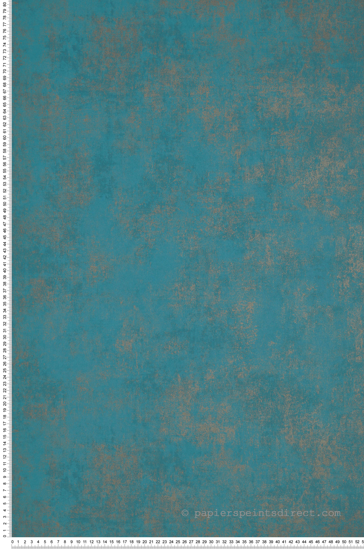 Papier peint Faux Uni Stone bleu paon et doré - Voyage Onirique de Casadéco | Réf. ONIR80836267