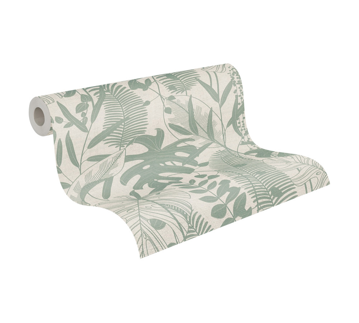 Papier peint Nature Palm Leaves vert d'eau - Cuba 2 d'A.S. Création AMB2 | Réf. AS-791642