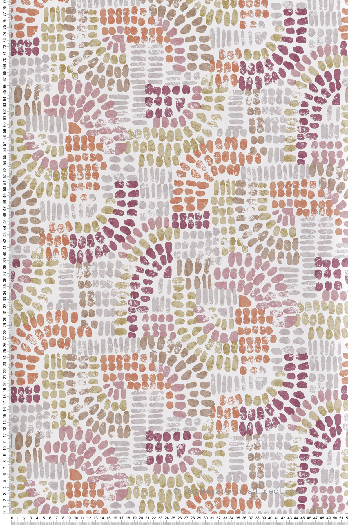 Papier peint Empreinte Wanderer prune rose - Harmony de Lutèce | Réf. LTC-FD27216