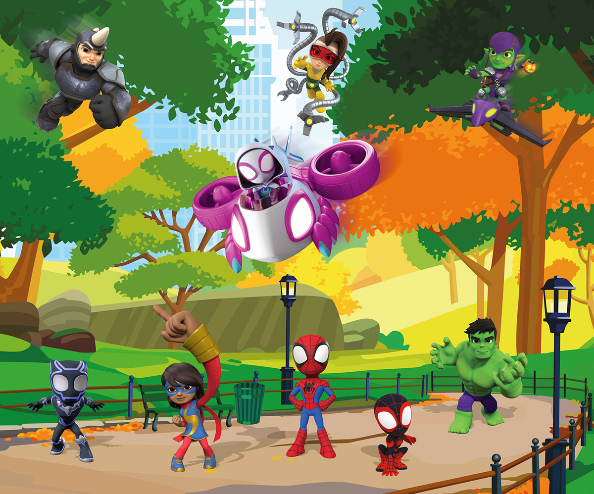 Papier peint panoramique Spider-Man Marvel Spidey Scavenger Hunt - Papier peint Komar Into Wonderland