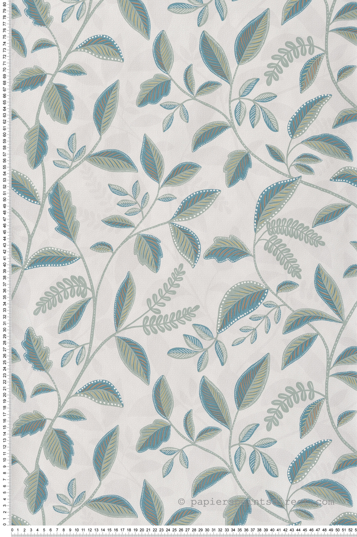 Papier Peint Feuillage Wax vert - Nomade d'Ugépa | Réf. UGP-M66004