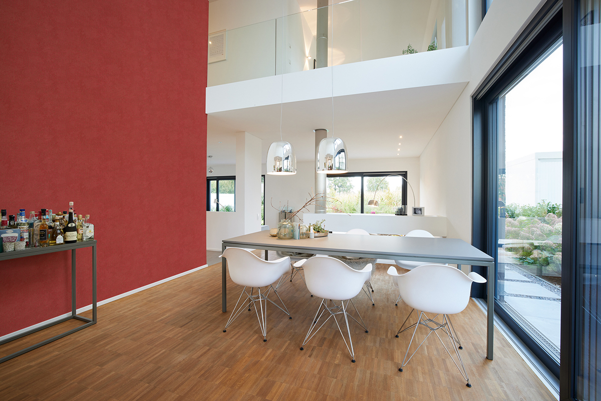 Papier peint Strié rouge et doré - My Home My Spa d'A.S. Création | Réf. SP15858