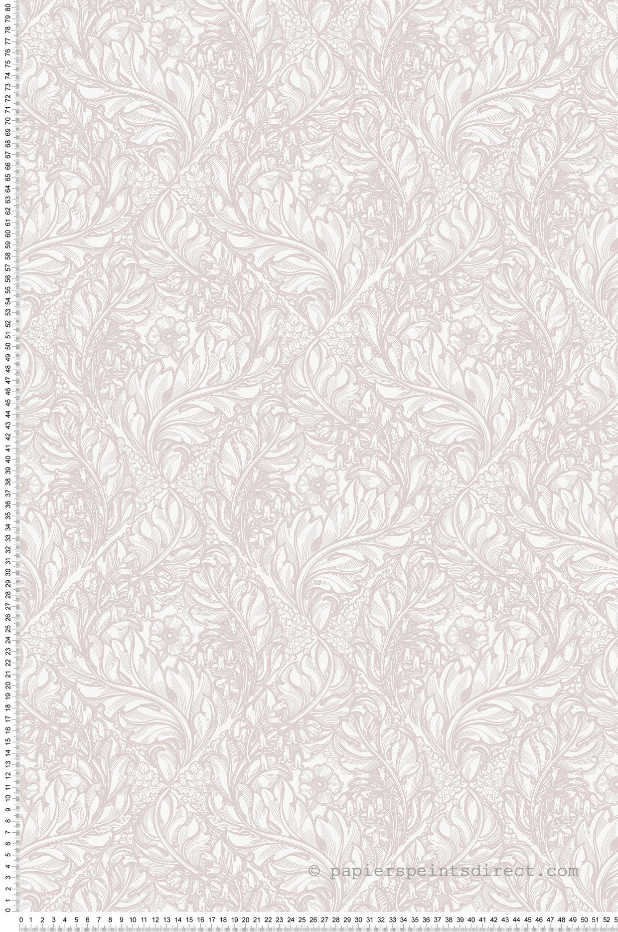 Papier peint Losange Fleuri rose pâle - The Wall Llewelyn-Bowen de Lutèce | Réf. LTC-LB25107