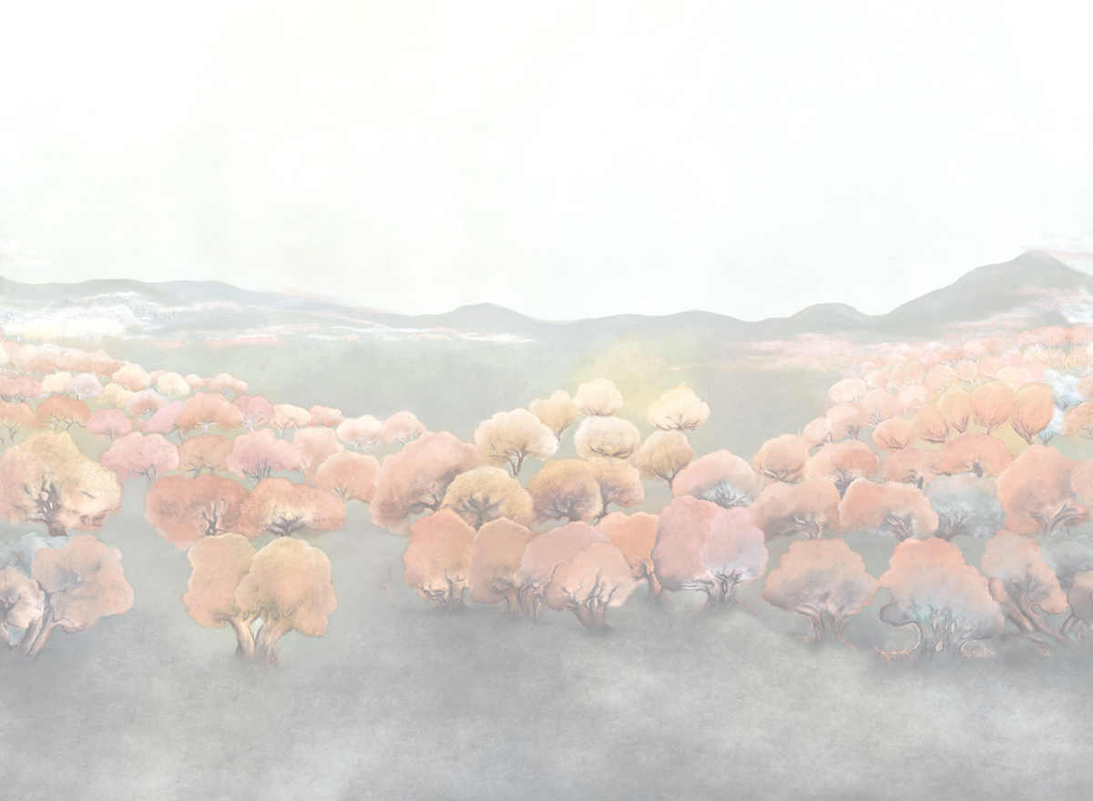 Papier peint panoramique Arbre Pastorale Original A+B+C - 1/2/3/4/5/6/7/8/9 - Isidore Leroy