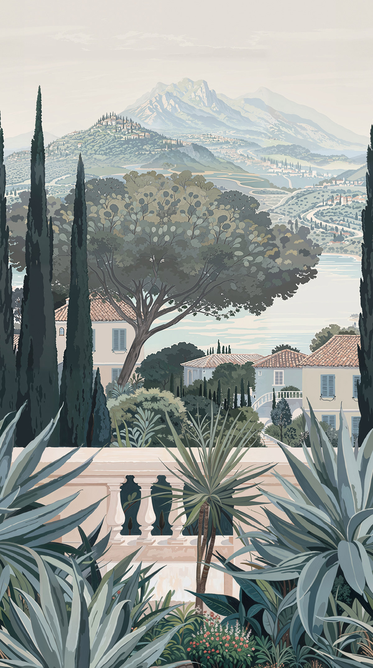 Papier peint panoramique Paysage Tuscan Garden - Metropolitan Stories 4 Hot Spots d'A.S. Création AMB1| Réf. AS-790158