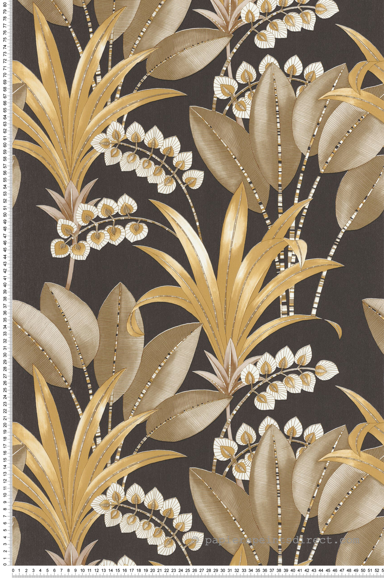 Papier peint Jungle Palma ocre noir - Nicaragua de Casadéco | Réf. NICA86417575