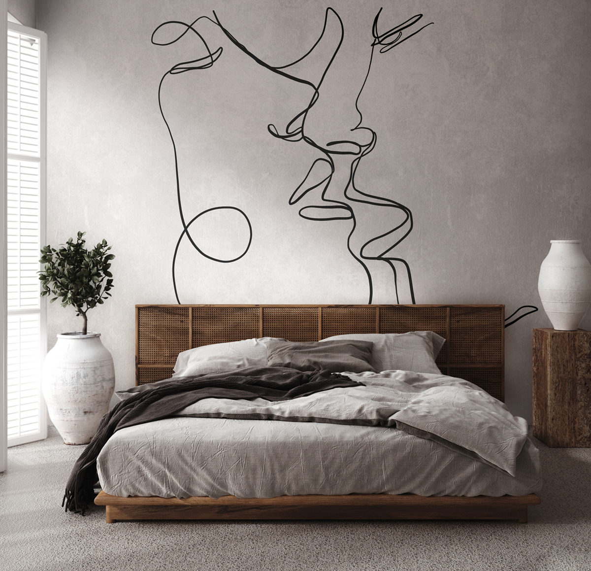 Papier peint panoramique Baiser Line Art - The Wall d'A.S. Création AMB | Réf. AS-382841