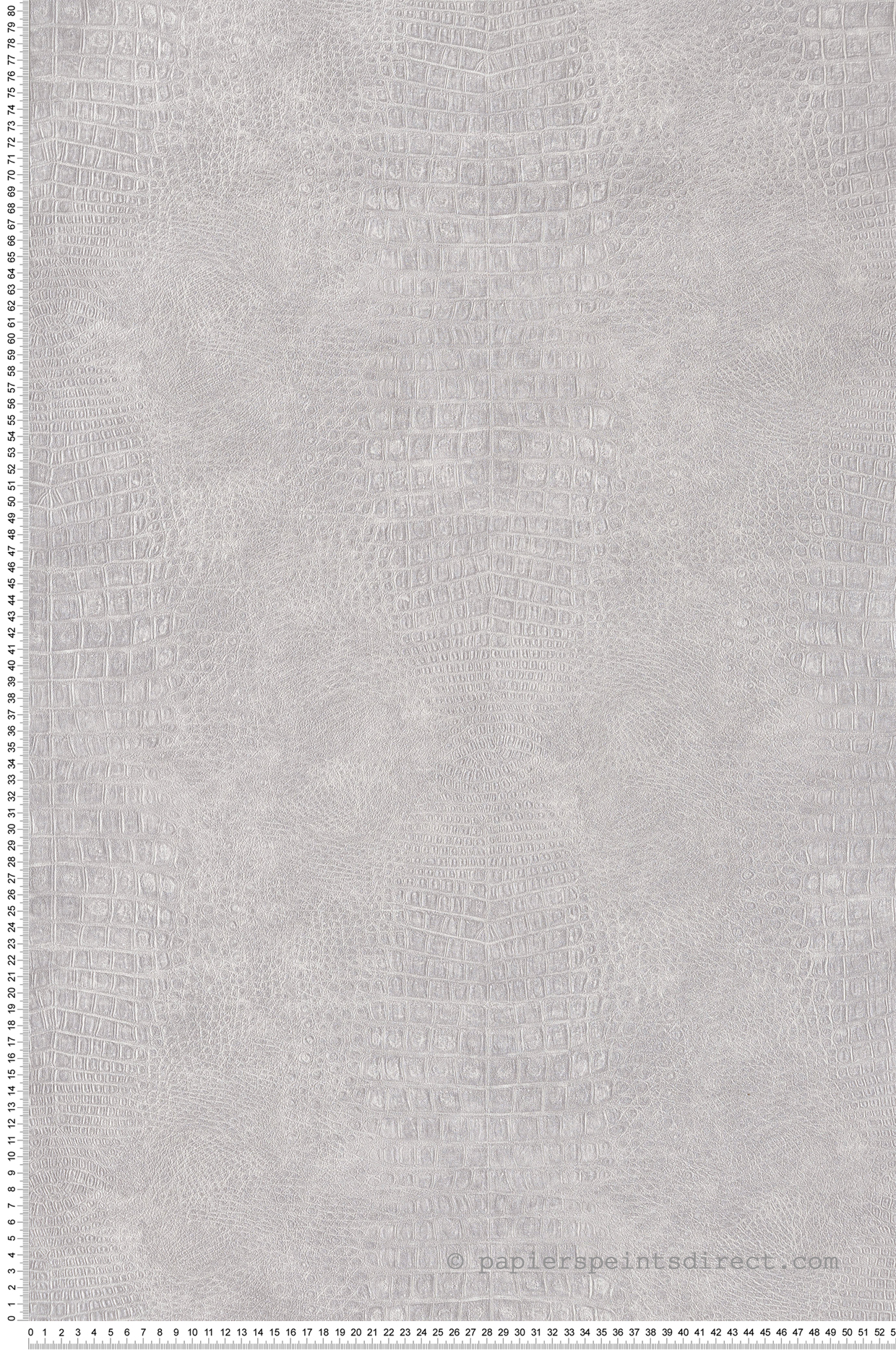 Papier peint Crocodile Imprimé Réaliste gris argenté - Sauvage 2 de Lutèce | Réf. LTC-G67509