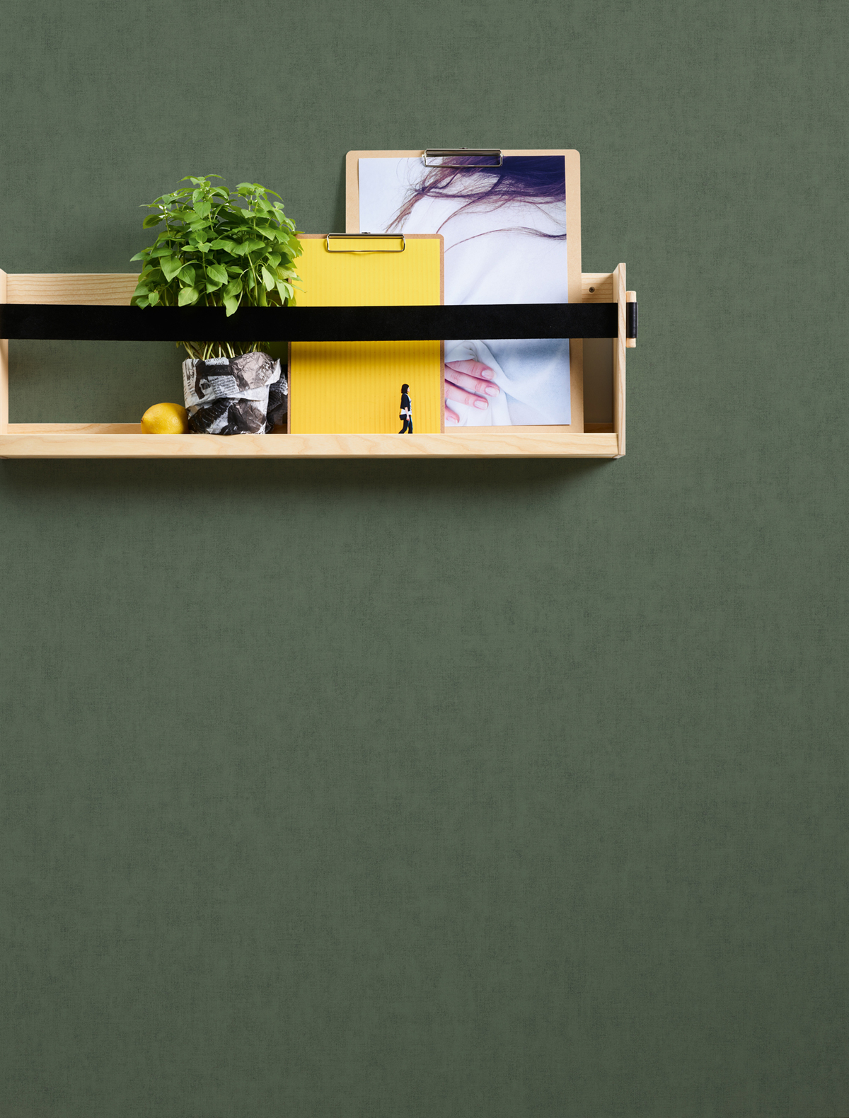 Papier peint Uni Toile vert kaki - Kiruna de Lutèce AMB | Réf. LTC-375364