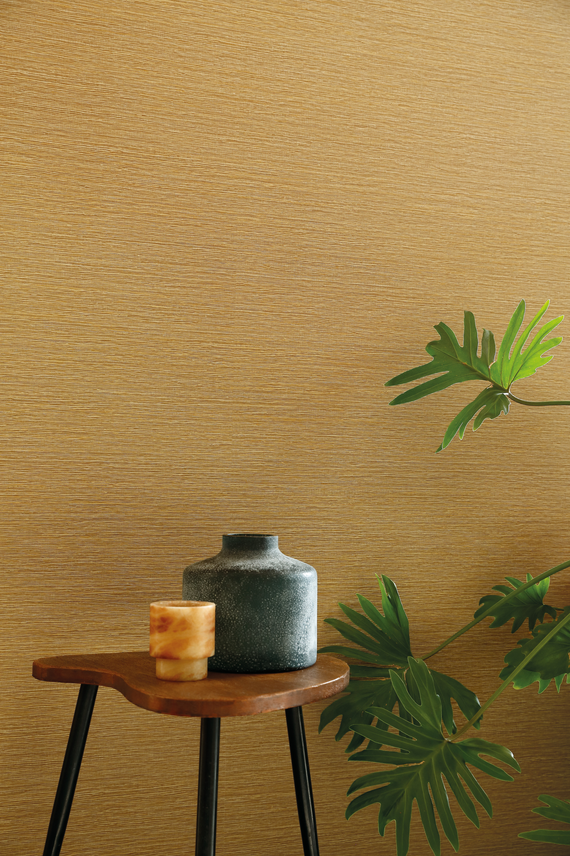 Papier peint Faux Uni Malacca maïs - Manille de Casamance | Réf. CAS-74641834