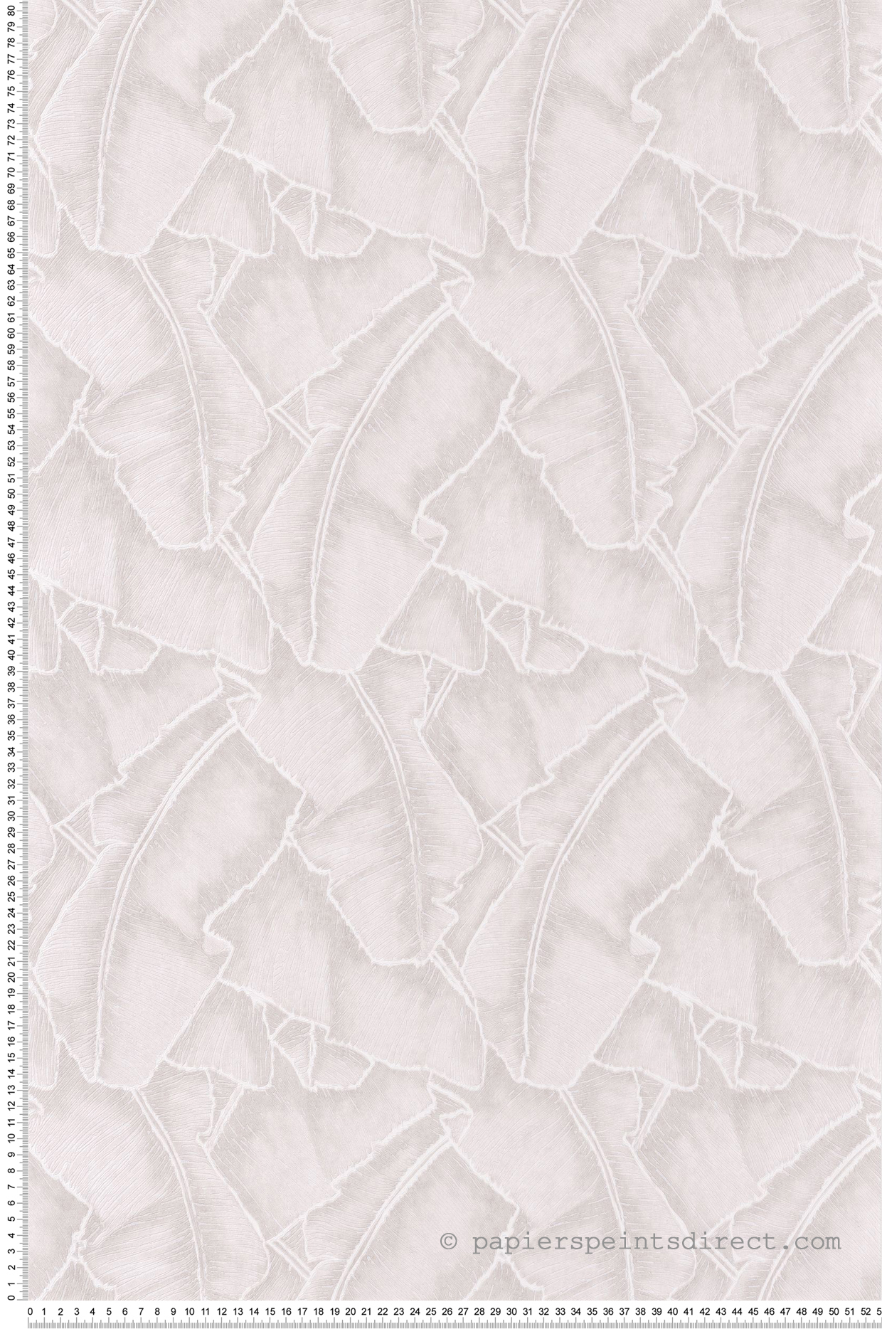 Papier peint jungle Feuilles Selva Blanc gris - Cuba de Casadéco | Réf. CBBA84320030