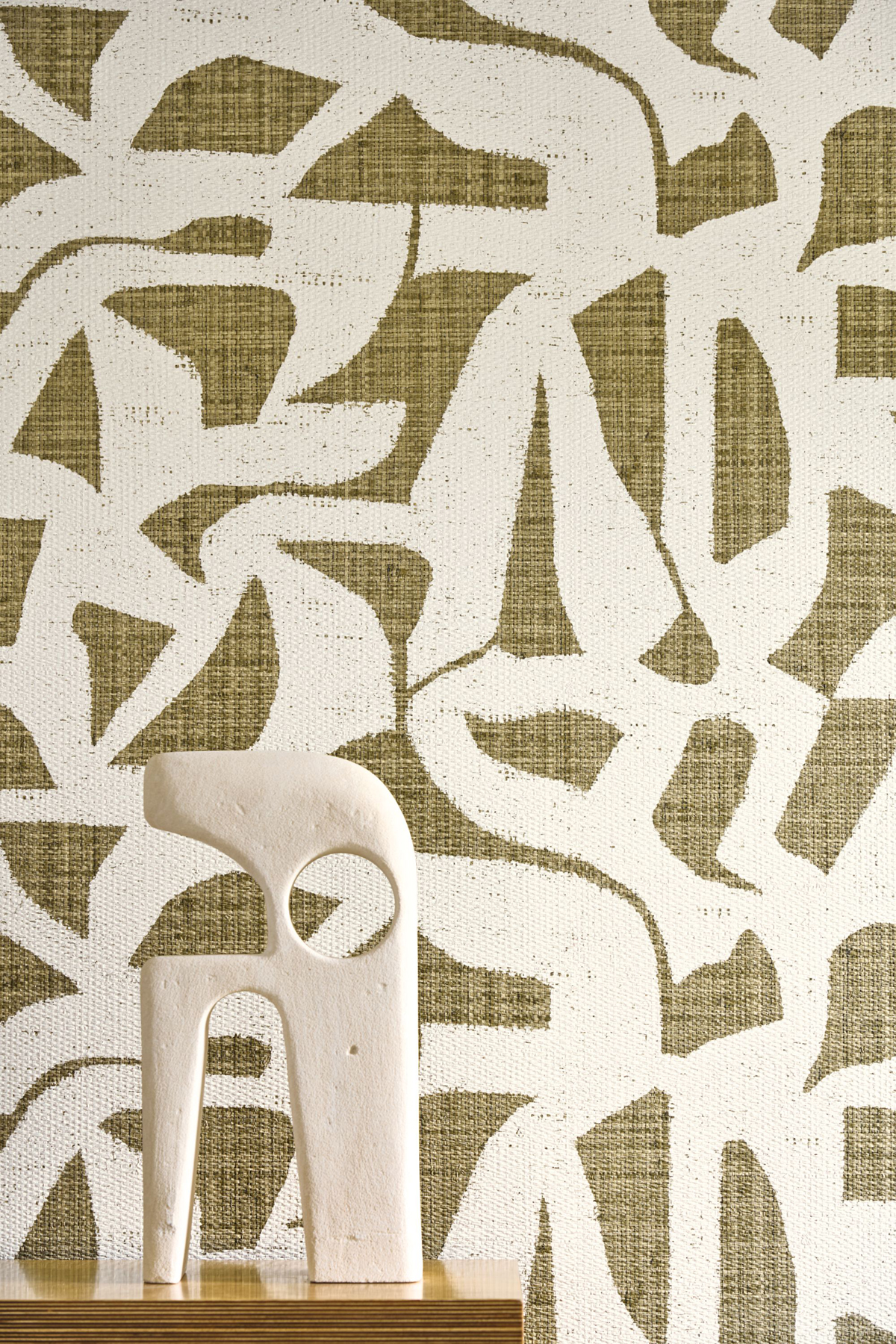Papier peint Cannage Raphia Cana kaki - Modernismo de Casamance AMB2 | Réf. CAS-76830712