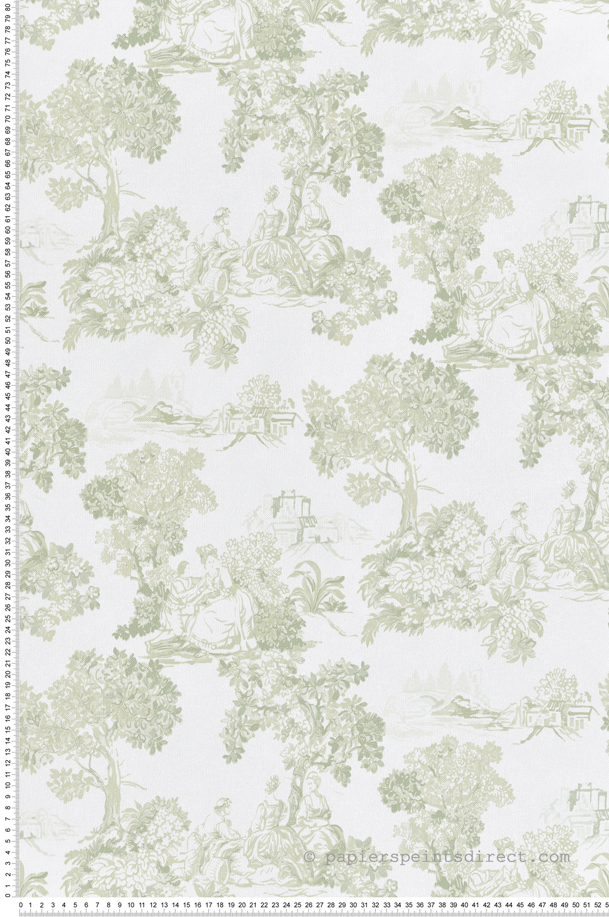 Papier peint Toile de Jouy Scène vert - Garden Party 2 de Montecolino | Réf. MC-8344