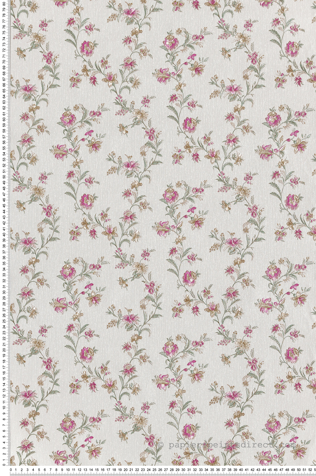 Papier peint Fleur Vintage rose et doré - Grand Classic de Montecolino | Réf. MC-Z66853