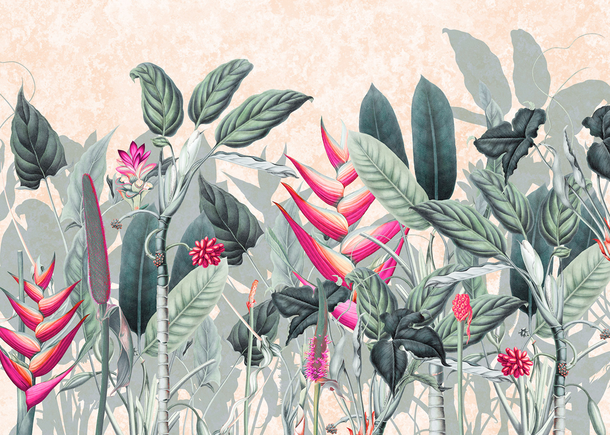 Papier peint panoramique Jungle Tropicale Soft - Papier peint Komar Flair