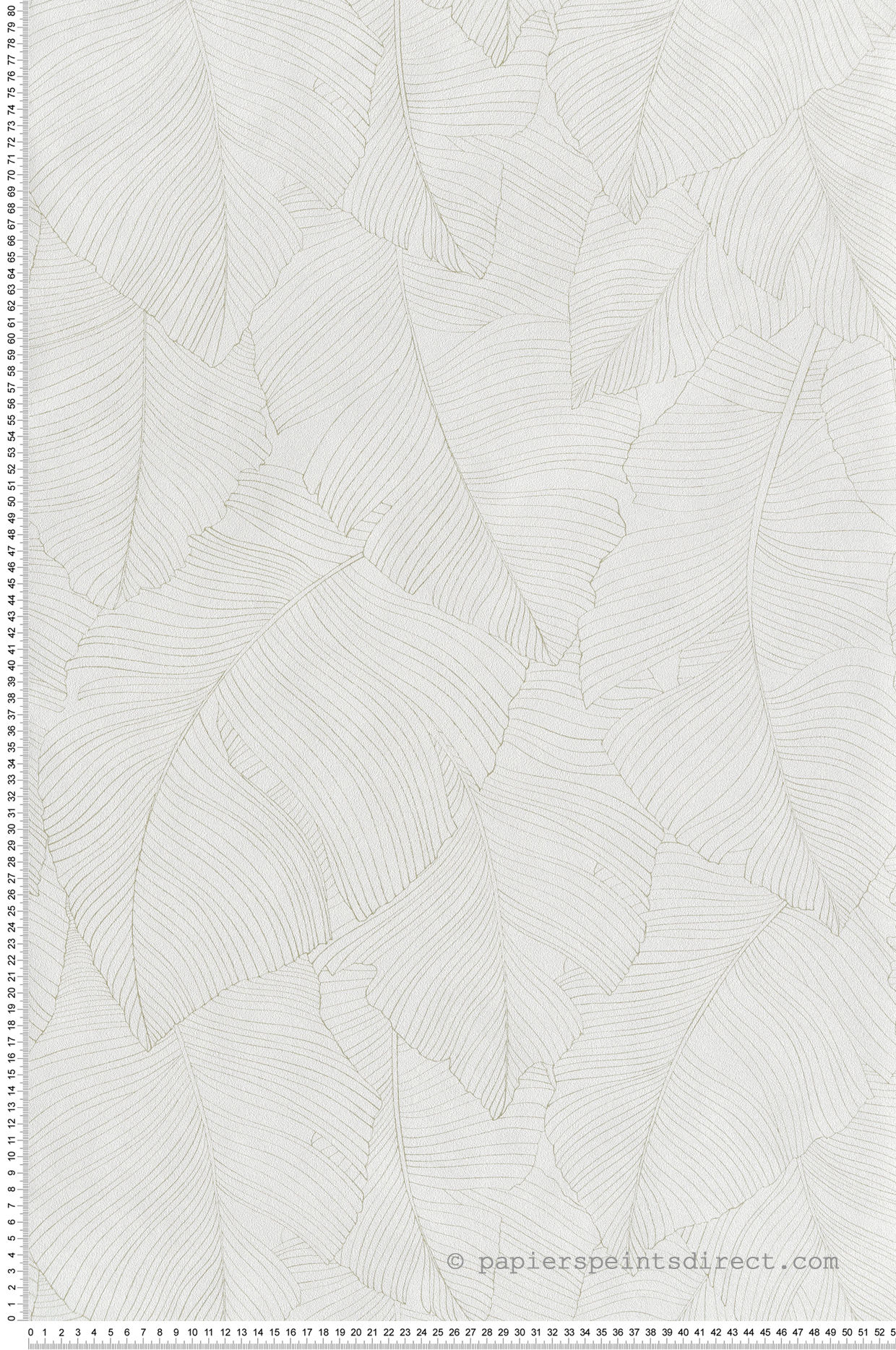 Papier peint Feuillage Vegetalia vert blanc - Borneo de Casélio | Réf. BORN106507050