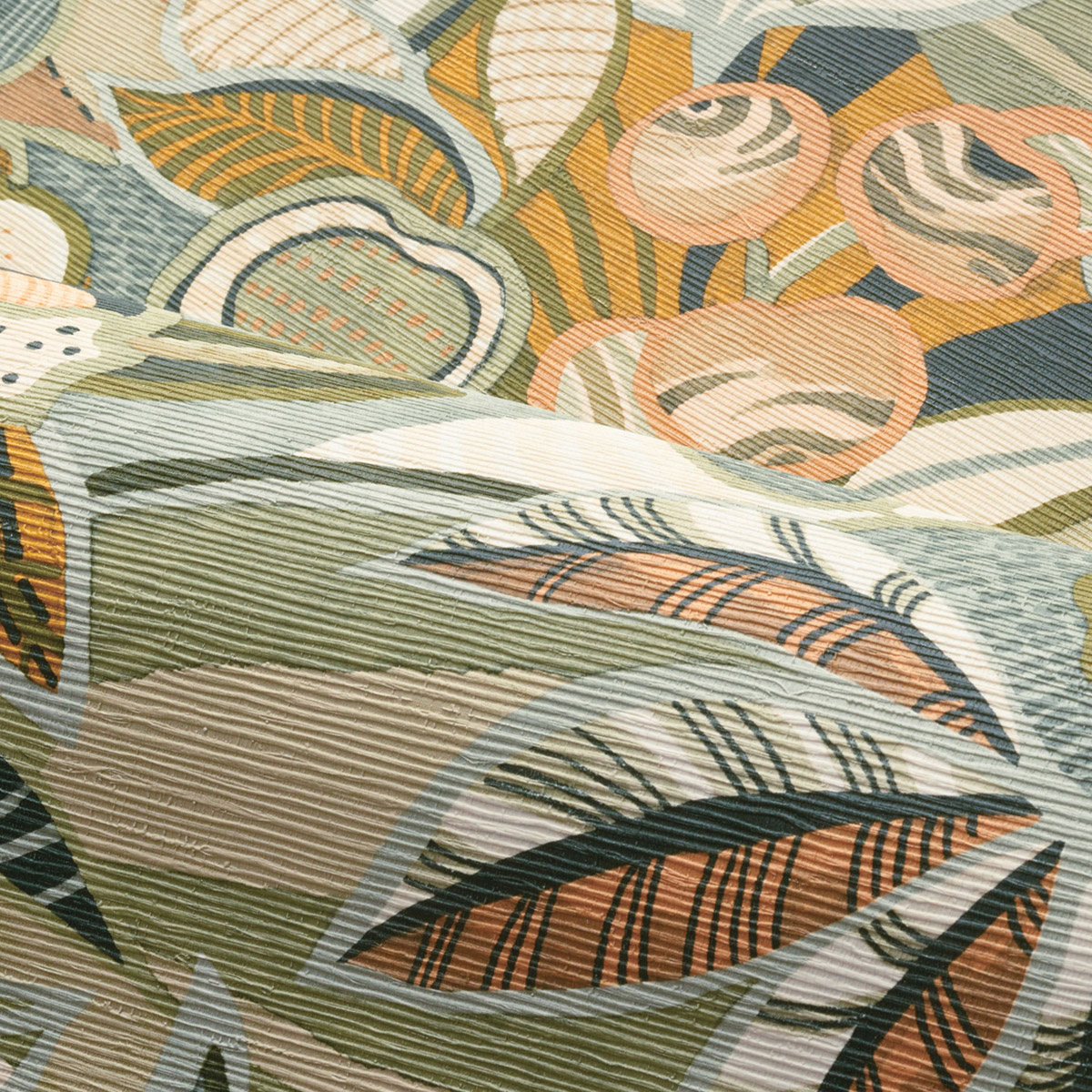 Papier peint Fleur Oiseau Tehuana céladon - Casa Azul de Casamance AMB3| Réf. CAS-76300202