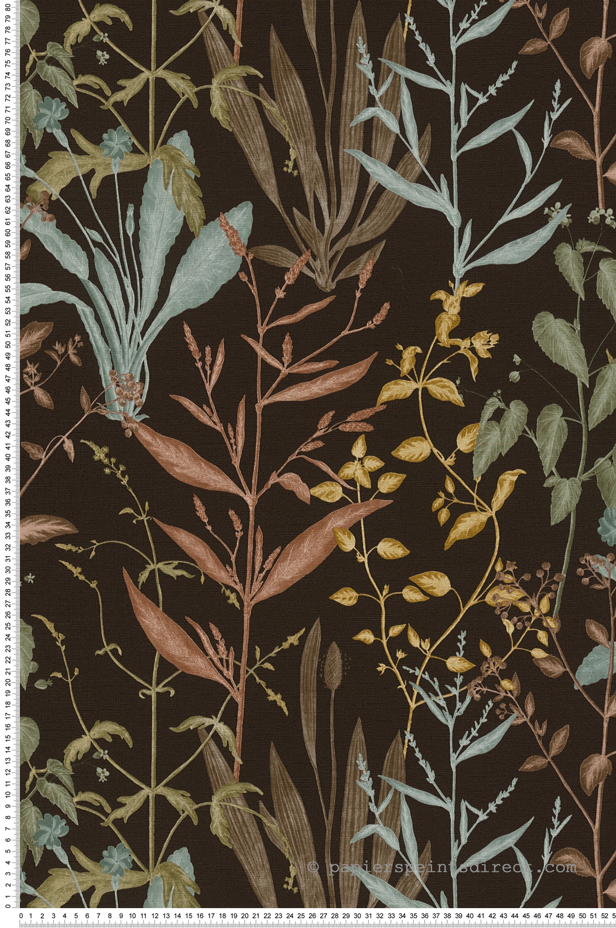 Papier peint Botanique Aquarelle Herbes marron - Vibes & Styles d'A.S. Création | Réf. AS-790094