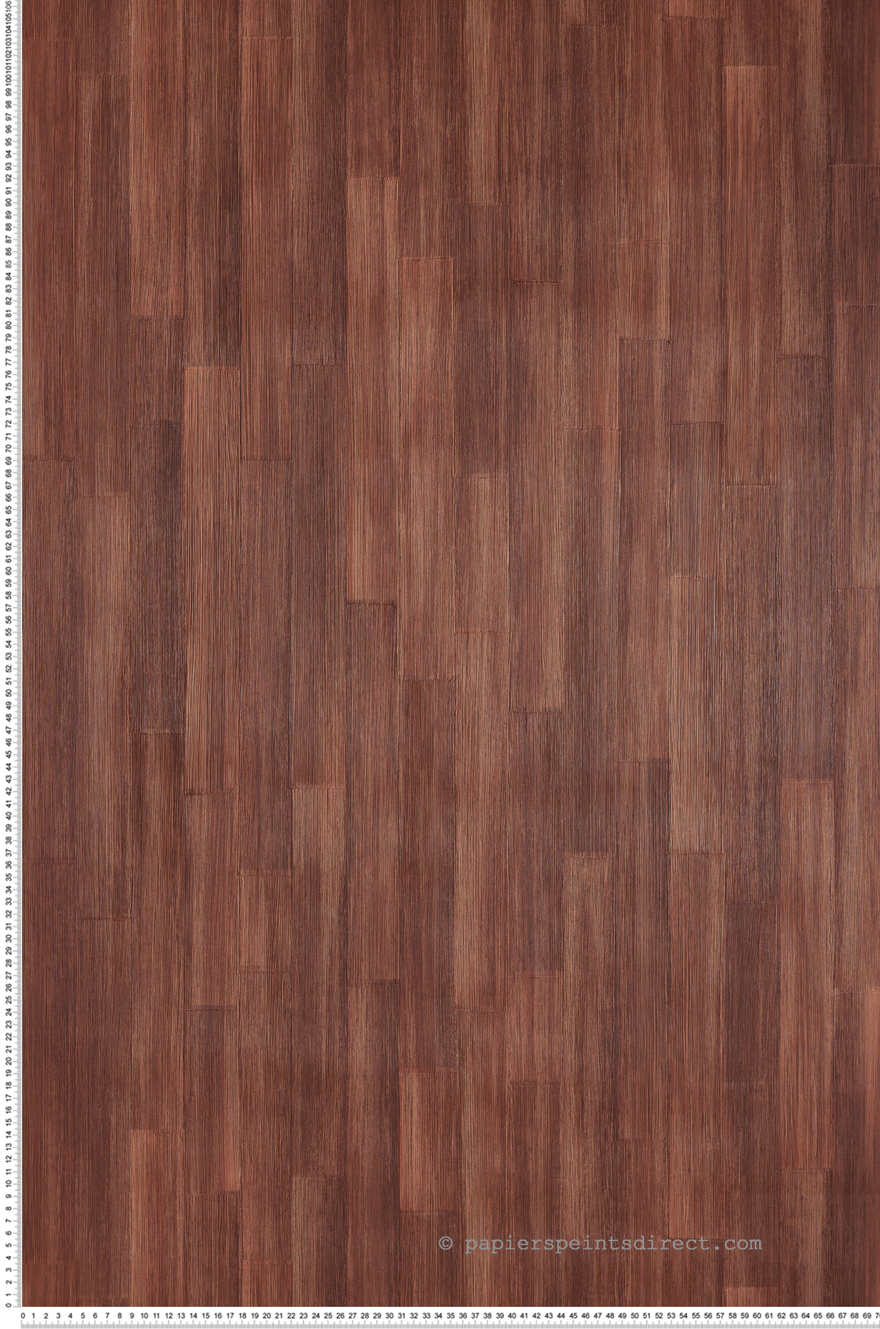 Papier peint Planche de Bois Sapelli terracotta - Végétal de Casamance | Réf. CAS-74865818