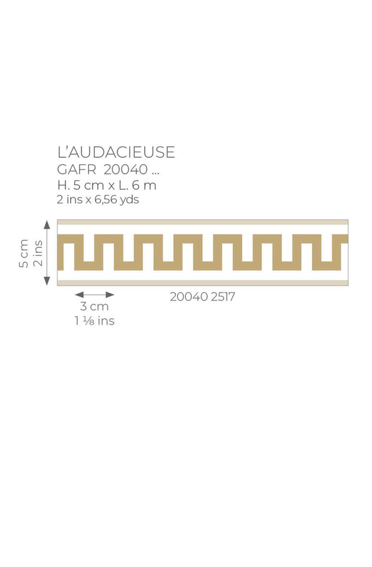 Galon Symbole Egypte Audacieuse jaune ocre - Galons et Frises de Casadéco AMB5| Réf. GAFR200402517