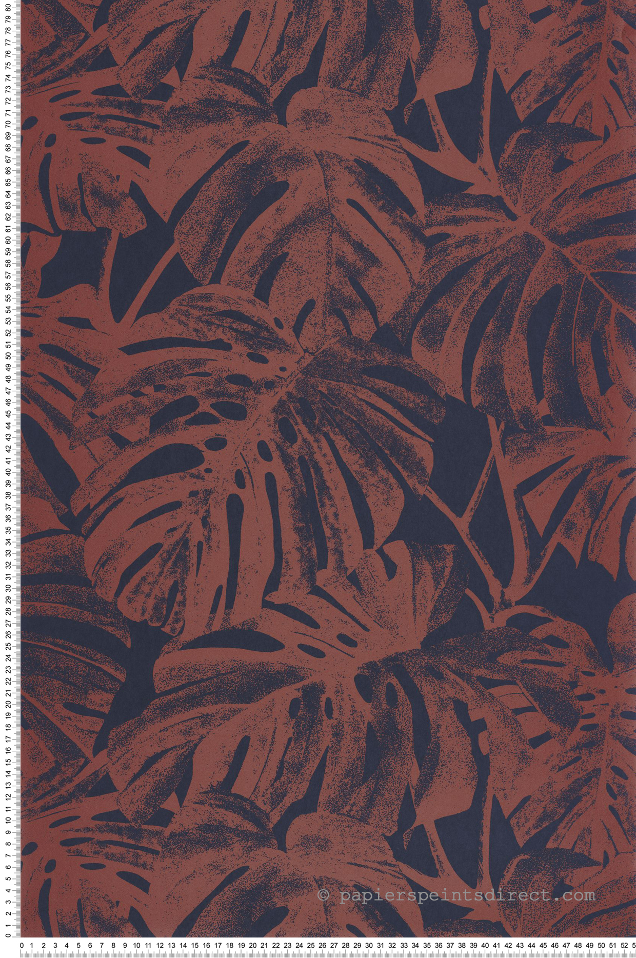 Papier peint Palme Tropicale Mata rouille métallisé - Rio de Casadéco | Réf. RIOC201798661