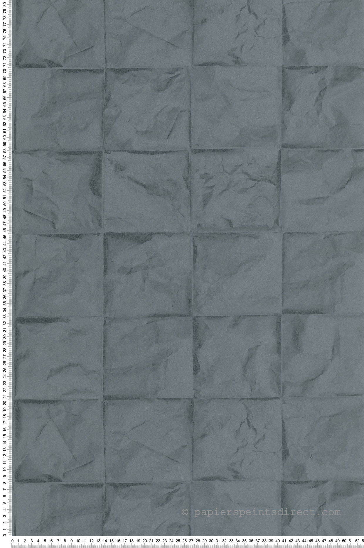 Papier peint Carreaux Papier Froissé bleu marine - Papercraft de Casadéco | Réf. PAPC89646556