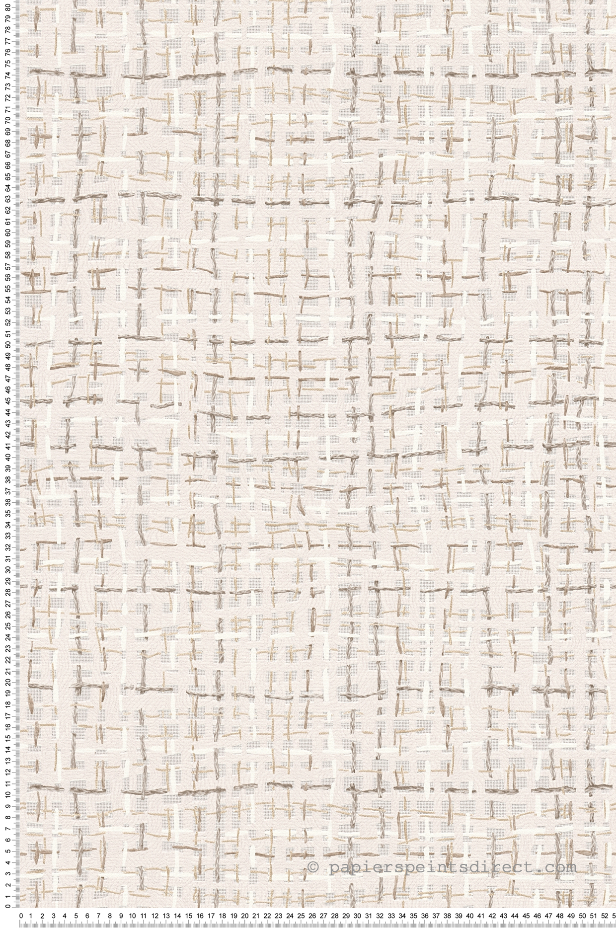 Papier peint Tissage Relief Rabane lin - Abaca de Lutèce | Réf. LTC-51232707