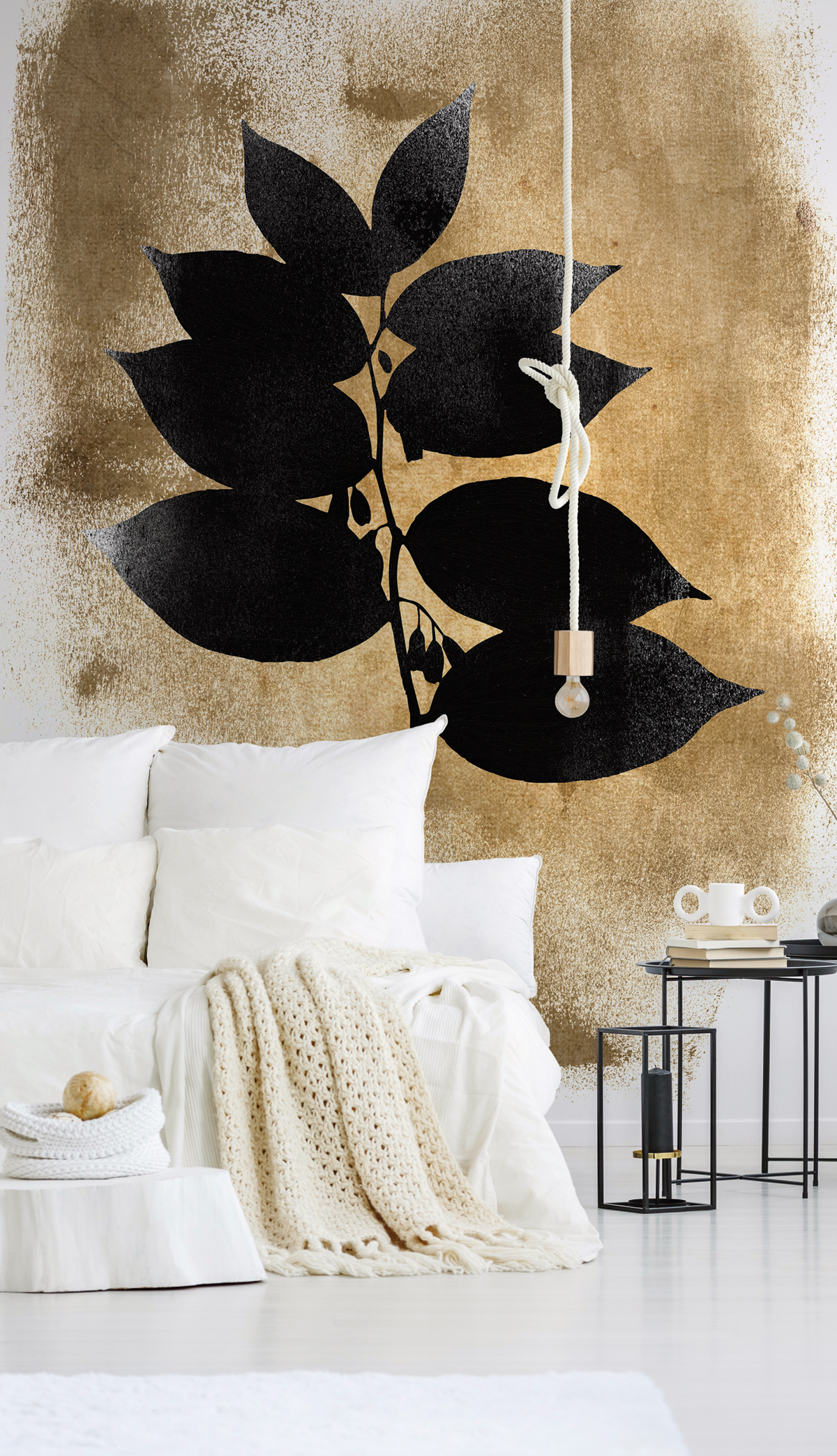 Papier peint panoramique Feuilles Dark Leafs - Référence DD119953 - Intissé 200g/m2 - Standard 200 x 280