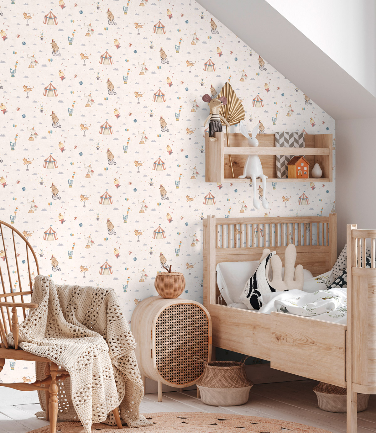 Papier peint Cirque Enfantin multicolore - Lilly & Luis d'A.S. Création | Réf. AS-771481