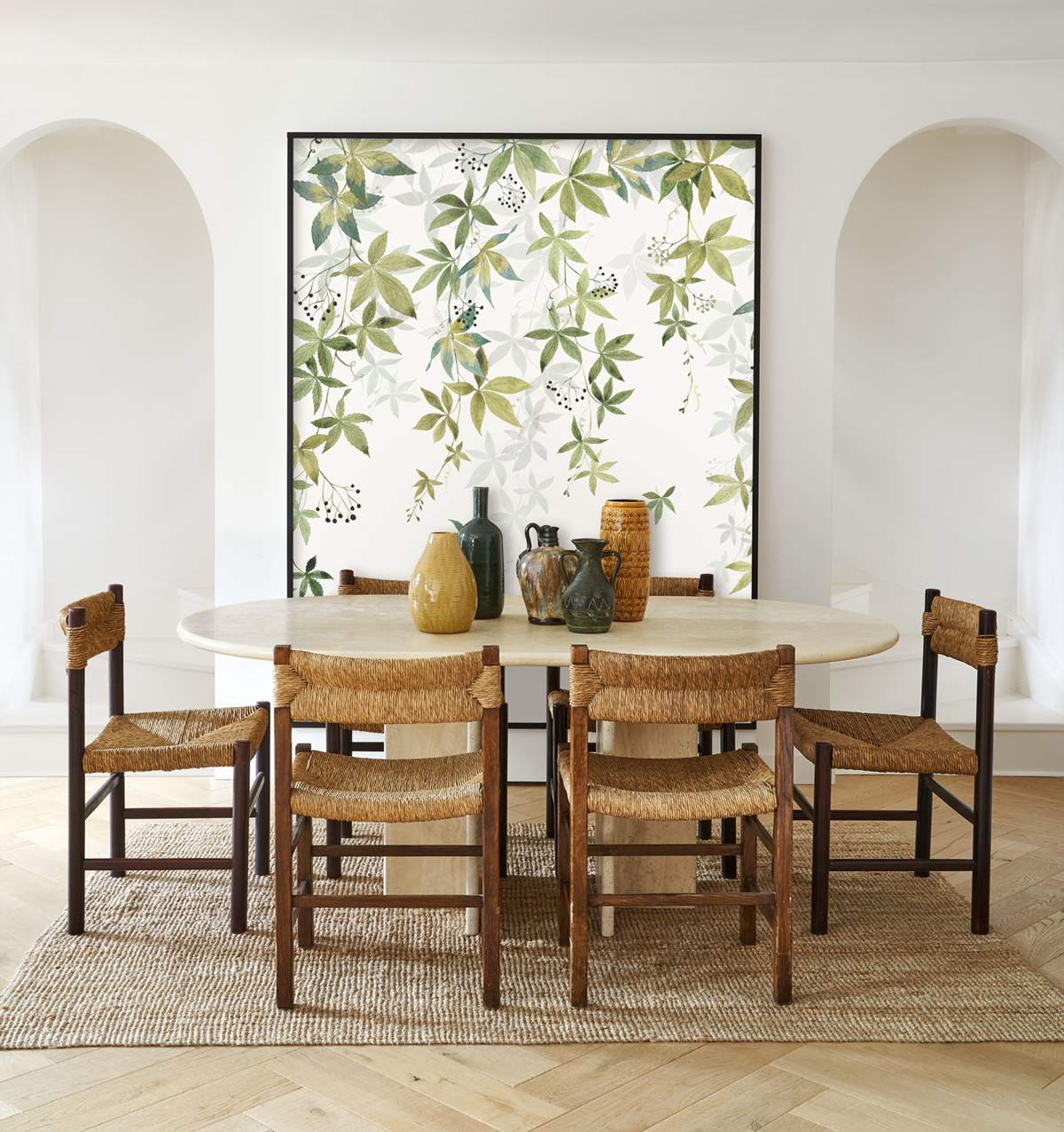 Papier peint panoramique Feuille Vigne en Fleur S vert 200X250 - Wonderwalls 2 de Casadéco | Réf. WDWD200067205