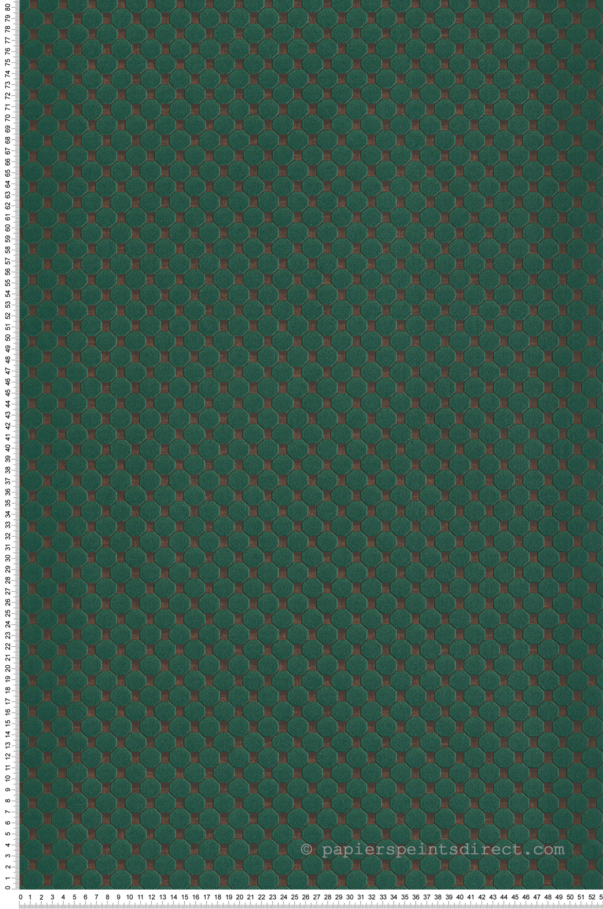 Papier peint Pois Velours vert marron - Renouveau de Lutèce | Réf. LTC-REN965