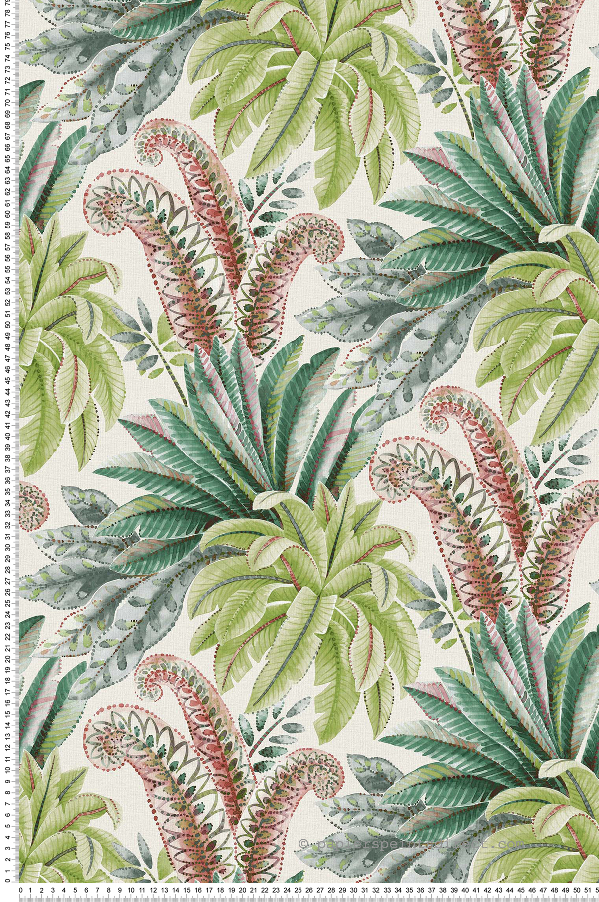 Papier peint Feuillage Paloma Apple Green - Empyrea d'Osborne & Little | Réf. OSB-W7614-02