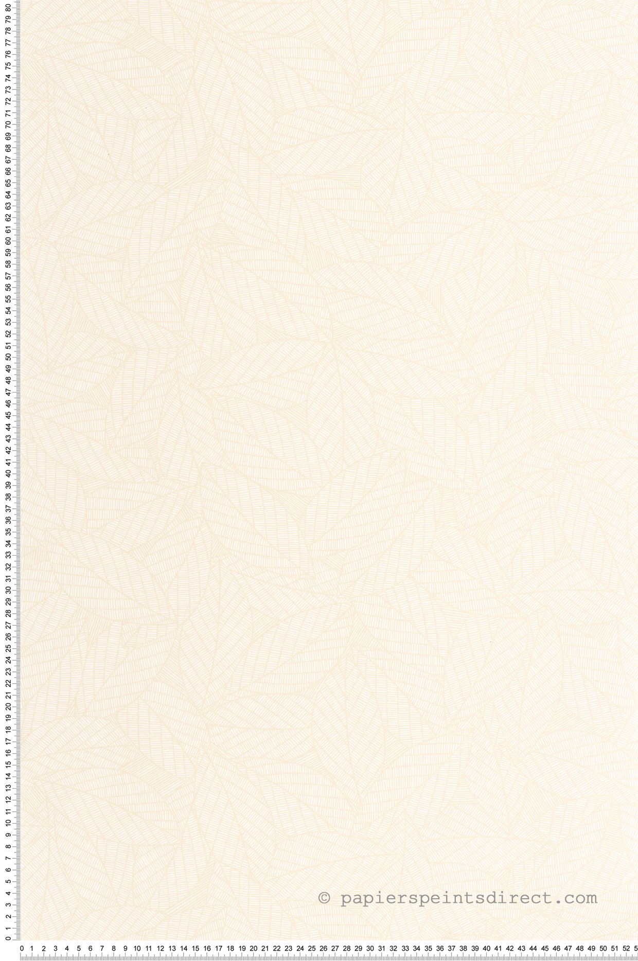 Papier peint Feuille Nervure Delora blanc sable - Elea de Casélio | Réf. ELEA107340000