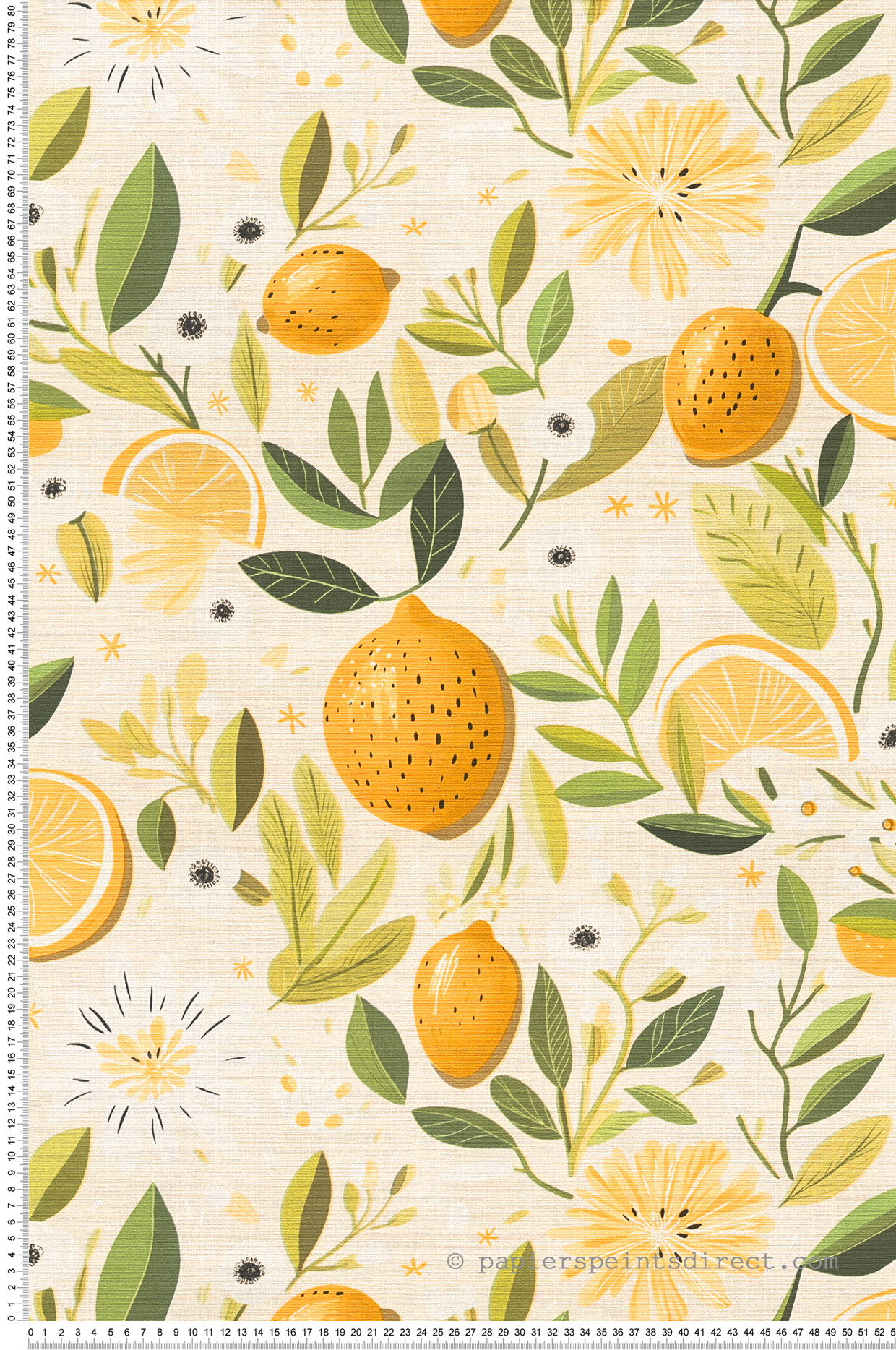 Papier peint Citron Fleur Pop jaune sable - Pintwalls 3 d'A.S. Création | Réf. AS-791692