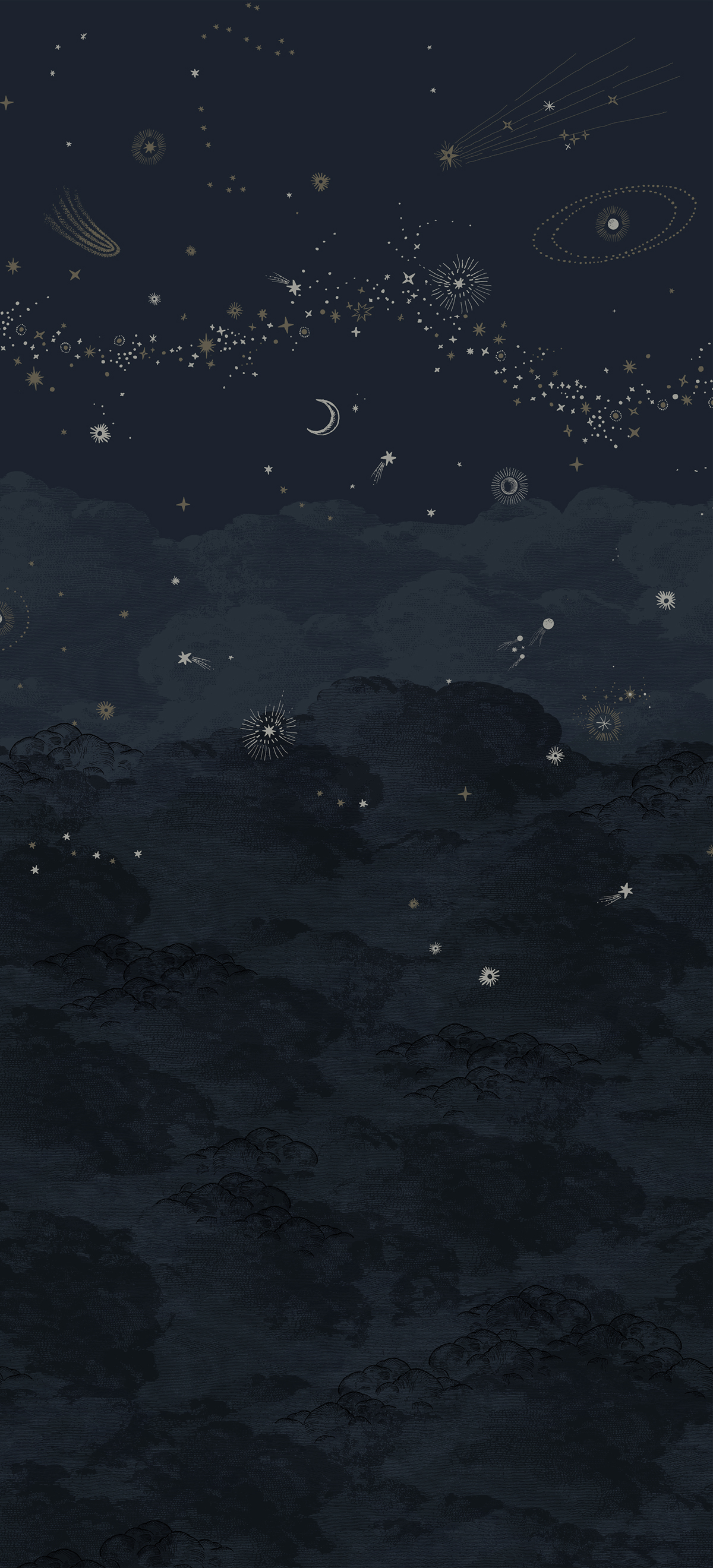 Papier peint panoramique Cosmos Nuit - 4/5/6 - Isidore Leroy