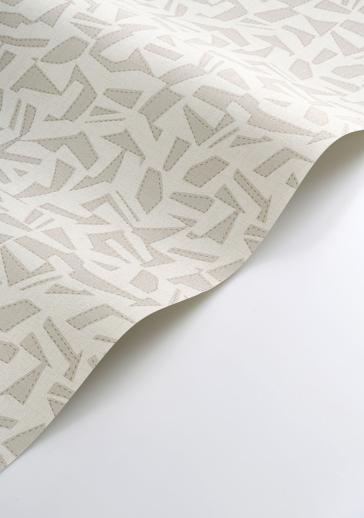 Papier peint Graphique Textile Sanara grège doré - Matera de Casadéco AMBV| Réf. MATA201151212