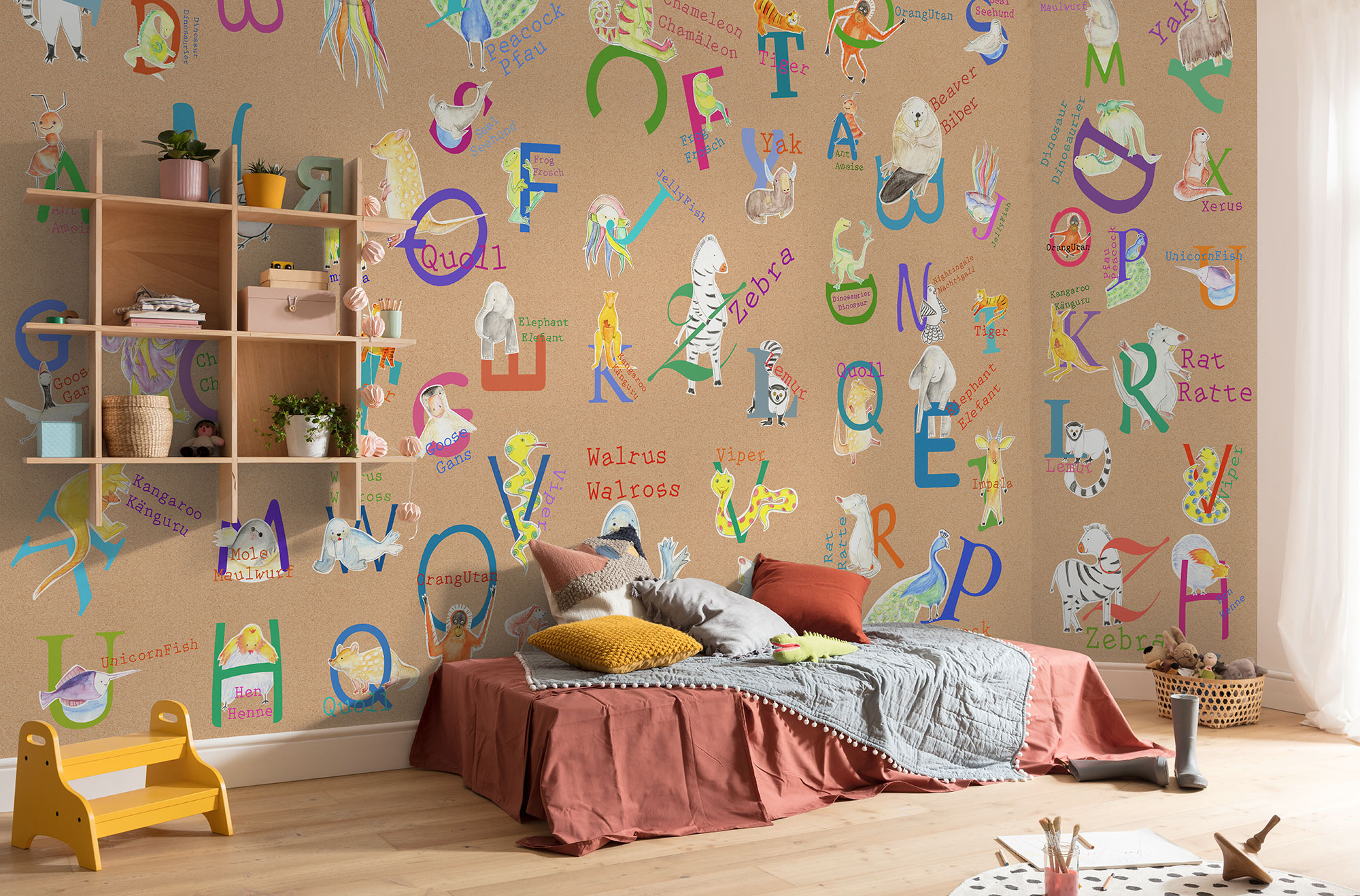 Papier peint panoramique enfant Animals A-Z - Papier peint XXL Komar