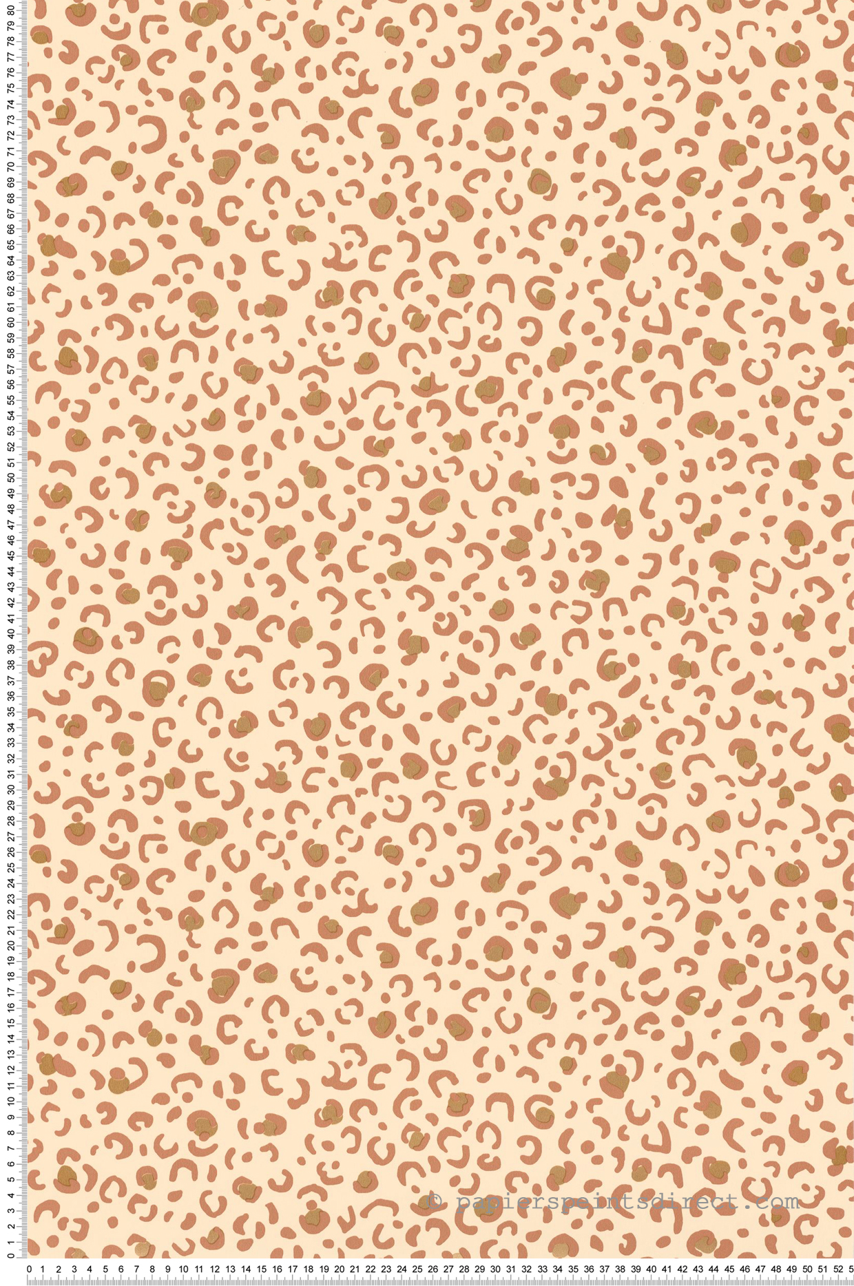 Papier peint Taches Léopard Léonne terracotta doré - Let's Go Girls! de Casélio | Réf. LGG104454441