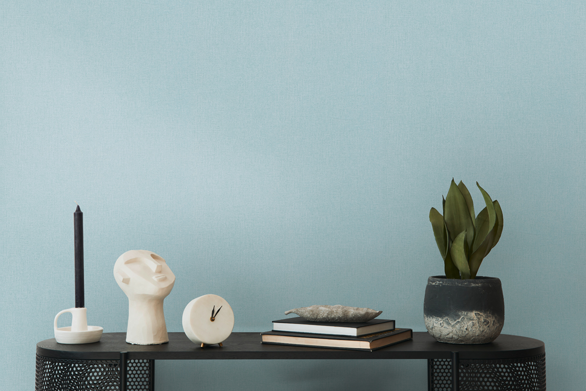 Papier peint Uni Toile bleu d'eau - Pure Elegance d'A.S. Création AMB3 | Réf. AS-397843