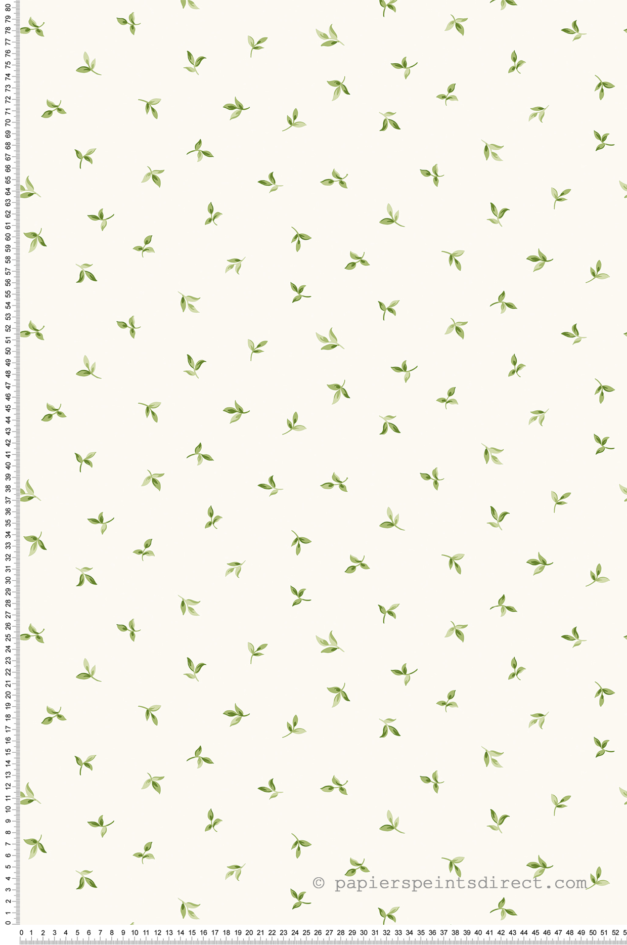 Papier peint Semis Feuille vert blanc - Cuisine Fraicheur 6 de Lutèce | Réf. LTC-G45437