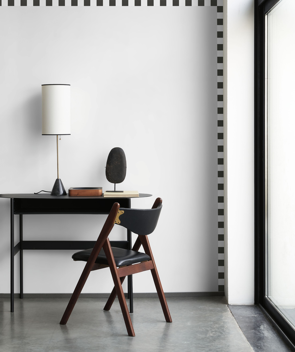 Galon Carré Alterné Rythmique noir blanc - Galons et Frises de Casadéco | Réf. GAFR200439835