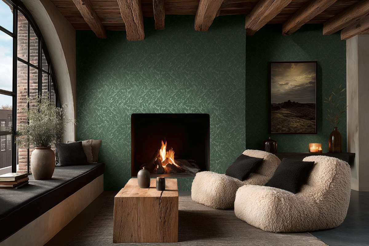 Papier peint Botanique Feuillage vert argenté - Vibes & Styles d'A.S. Création | Réf. AS-790045