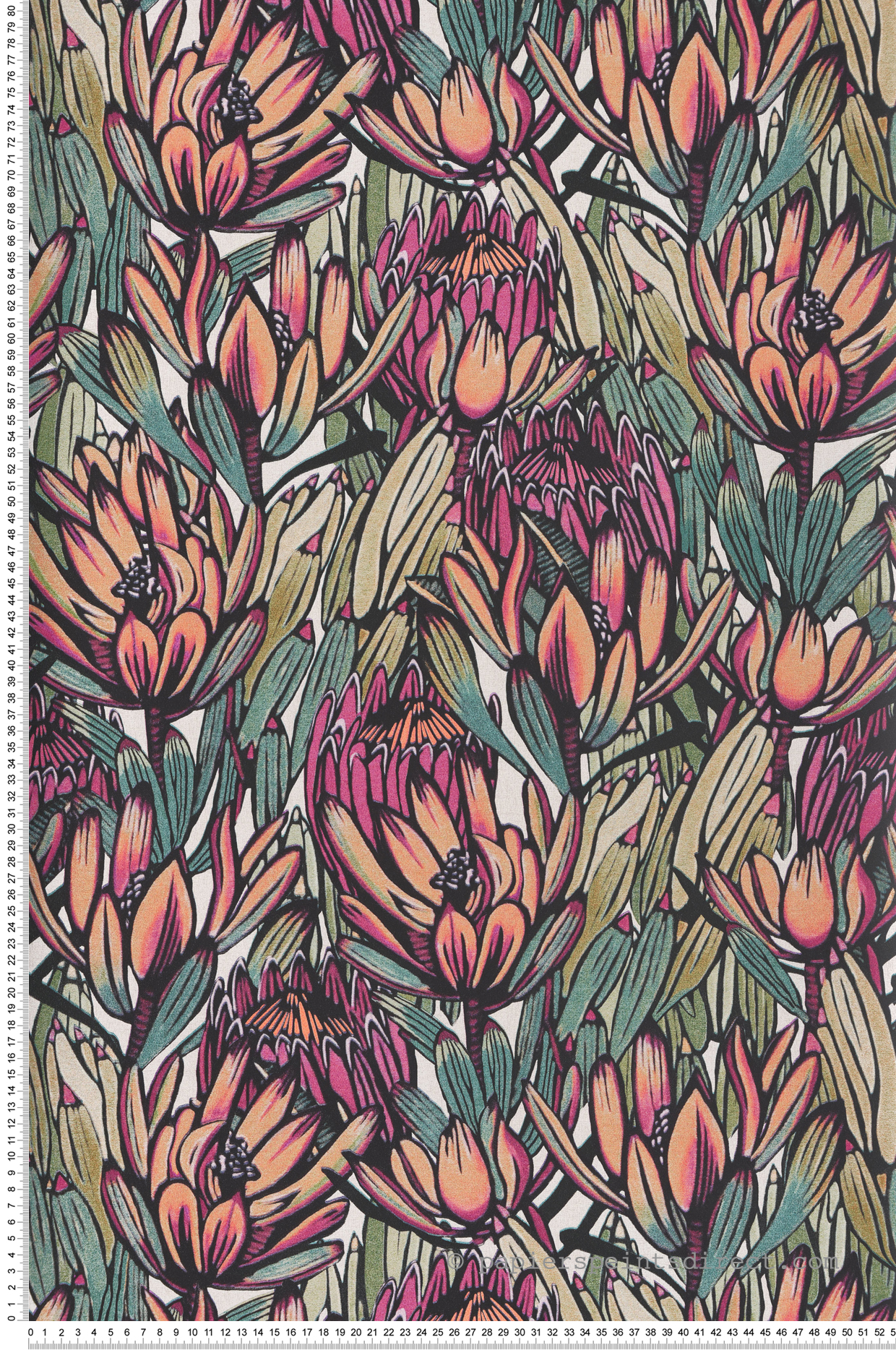 Papier peint Jungle Feuillage violet vert - Merida de Montecolino | Réf. MC-BA26033