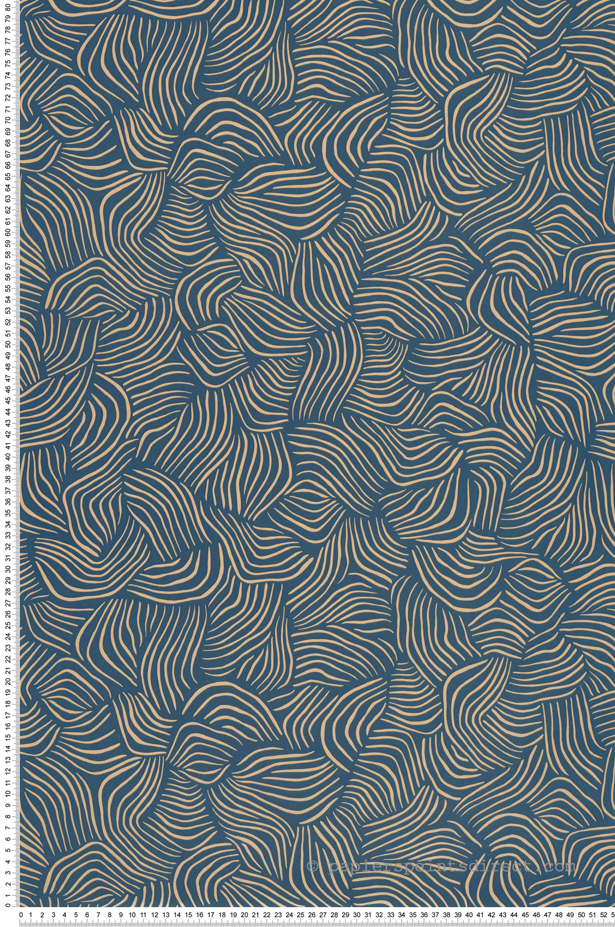 Papier peint Zèbre Mirage indigo nacré - L'Epopée de Casélio | Réf. EPO103726025