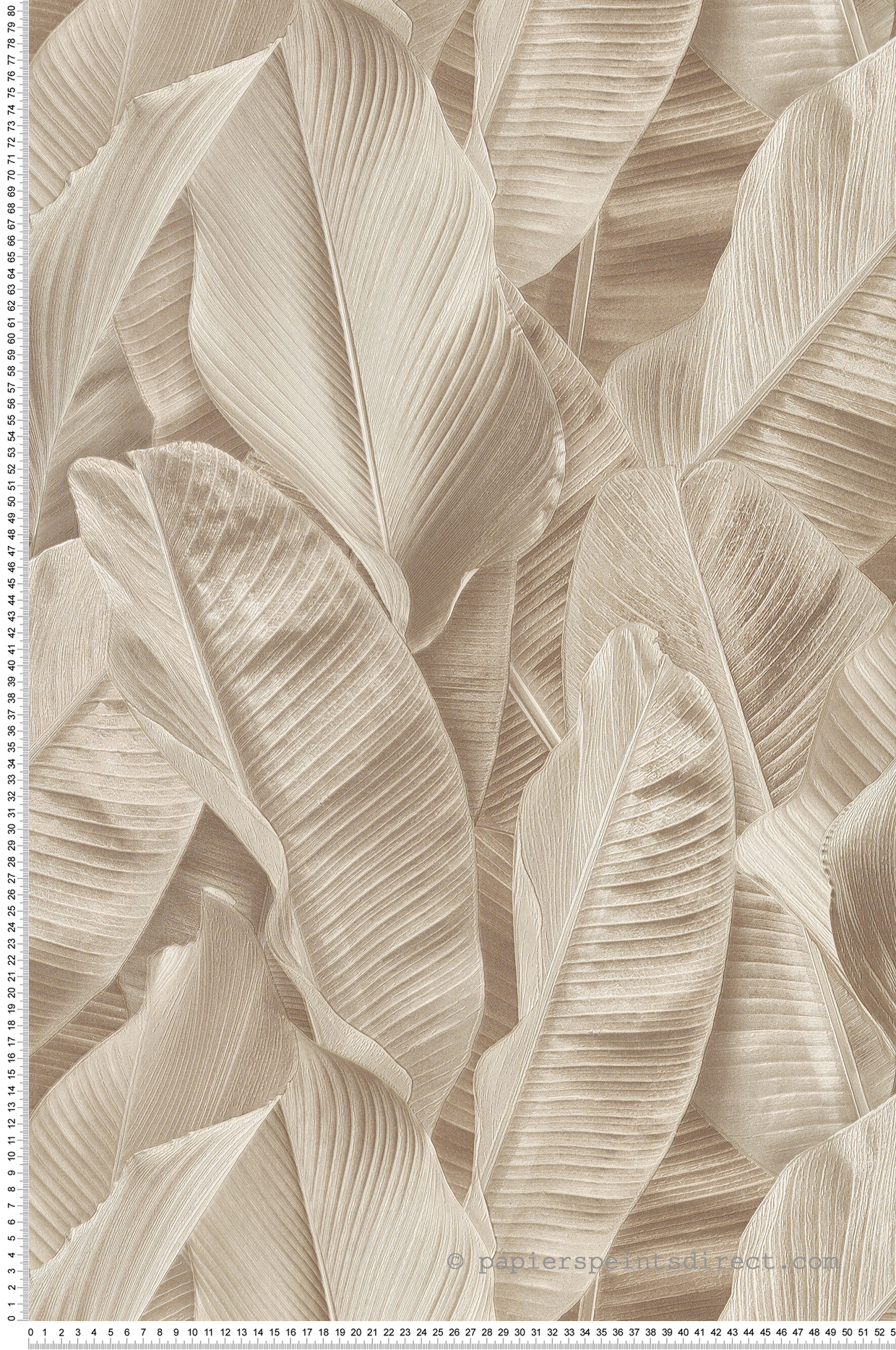 Papier peint Feuille Banana beige et marron - Folium de Montecolino | Réf. MC-FO17806